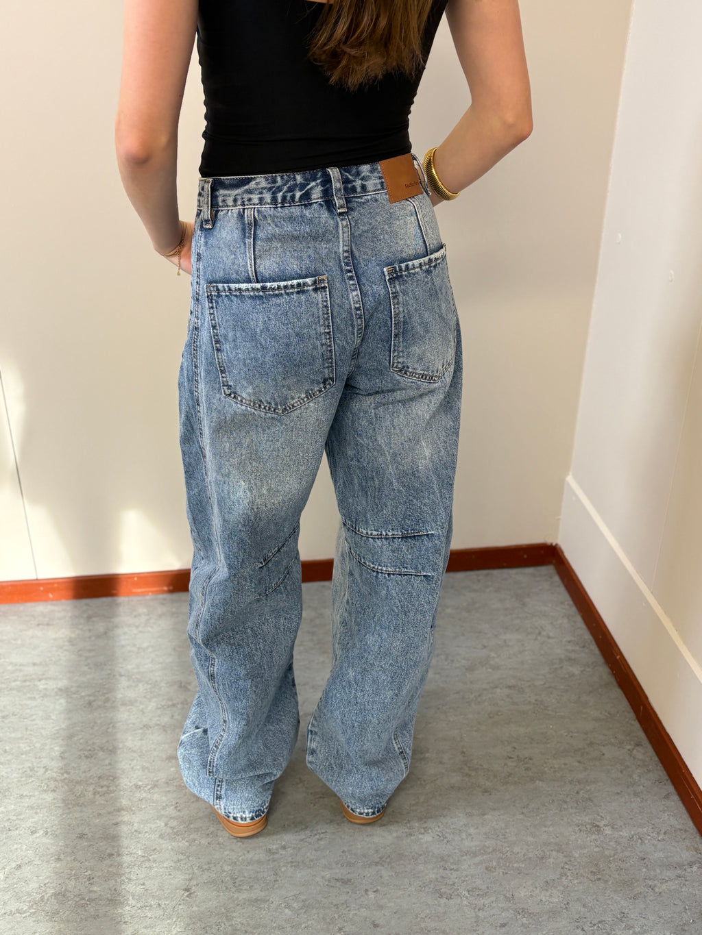balloon jeans - blauw
