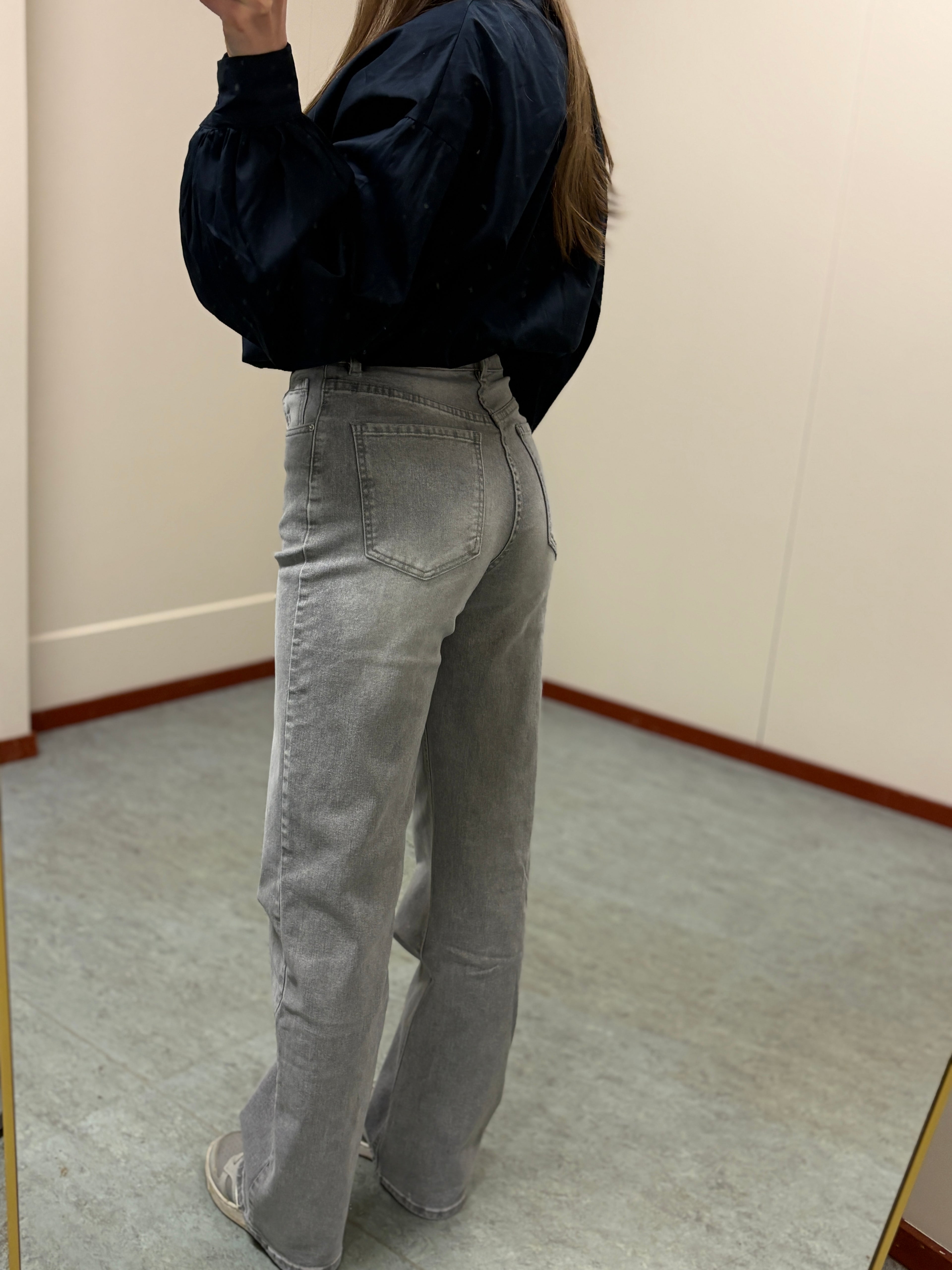 High waist jeans - Grijs