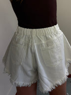 Denim short - Wit