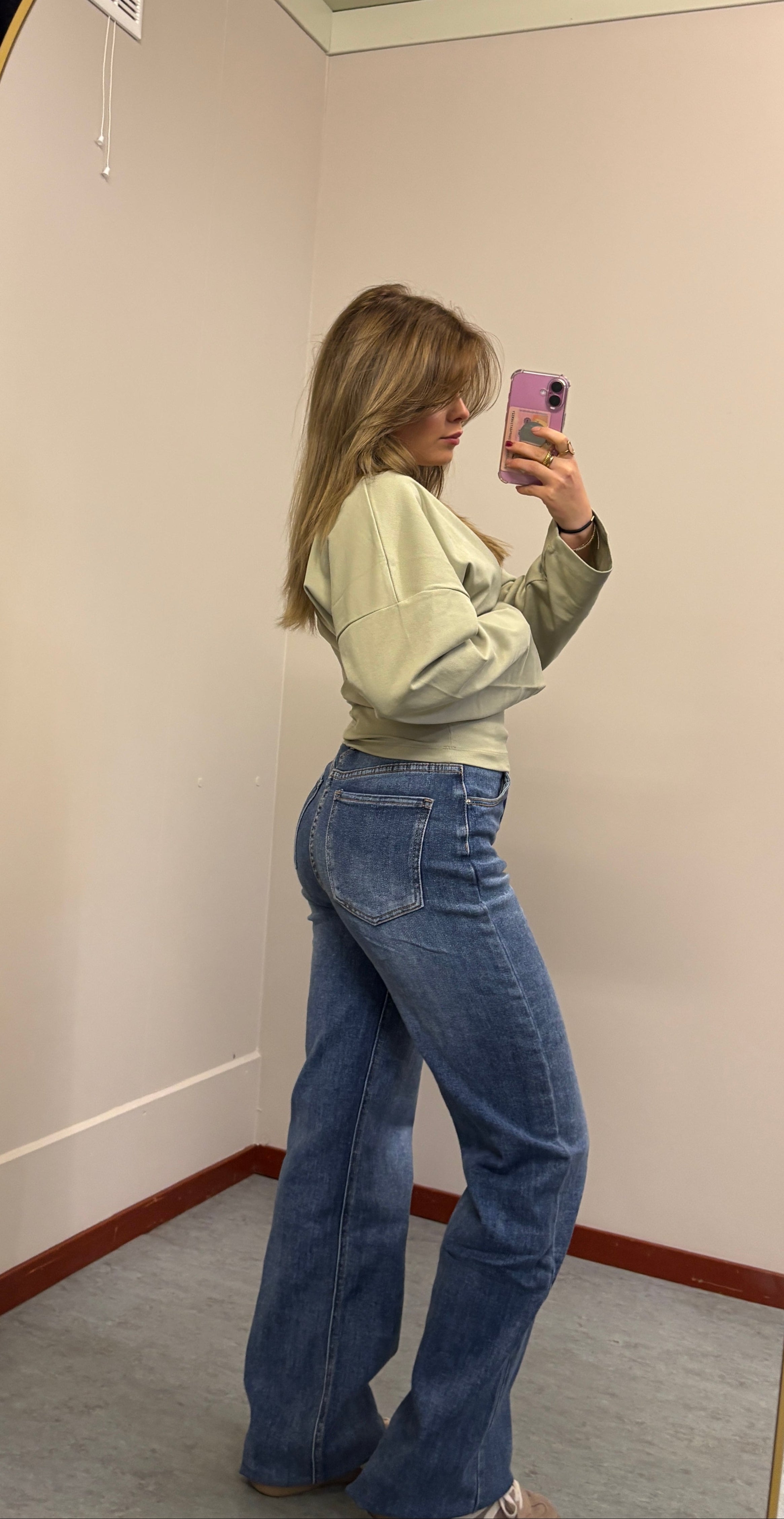 High waist jeans - Donker blauw